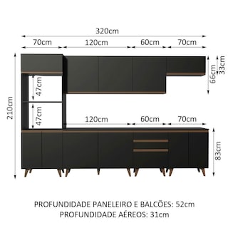 Foto 3 | Cocina Integral Completa Modular Madesa Reims 320cm Nn 04