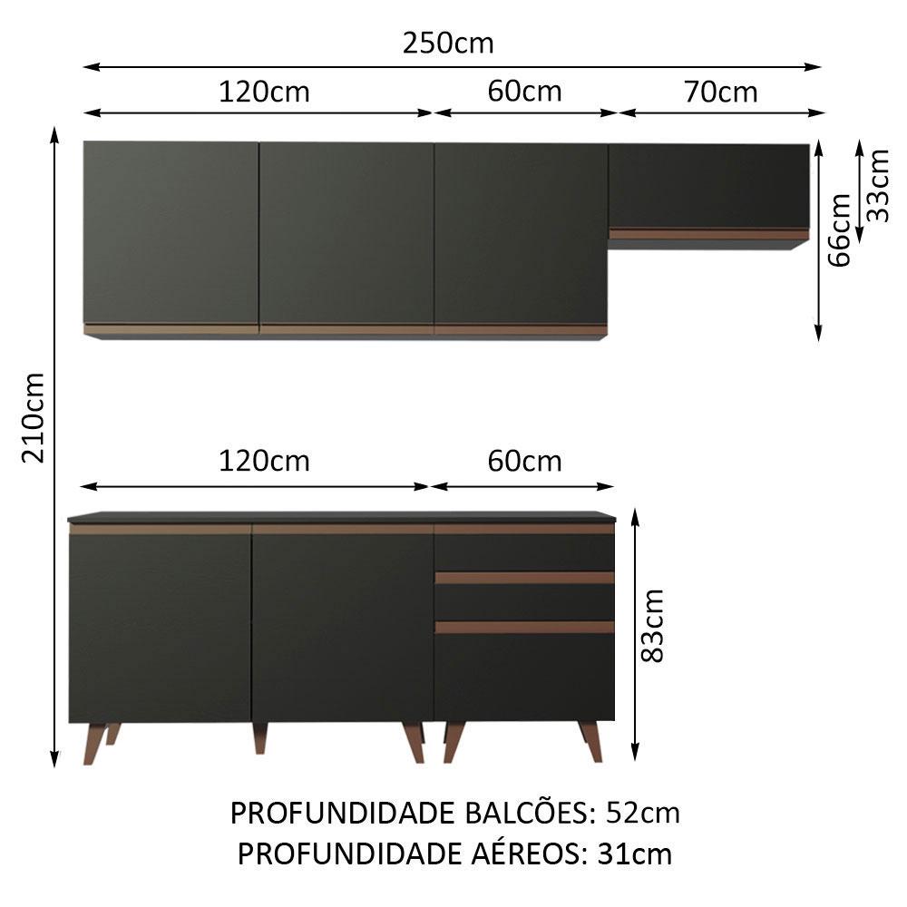 Foto 4 pulgar | Cocina Integral Completa Modular Madesa Reims 250cm Nn 02