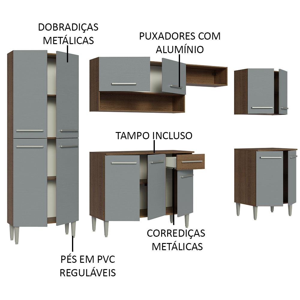 Foto 5 pulgar | Cocina Integral Completa Modular Madesa Emilly 293cm Mg 02