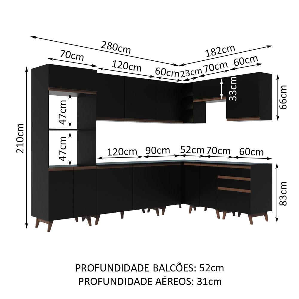 Foto 4 pulgar | Cocina Integral Completa Modular Madesa Reims 462cm Nn 01