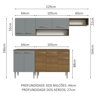 Foto 3 | Cocina Integral Completa Modular Madesa Emilly 229cm Mg 13