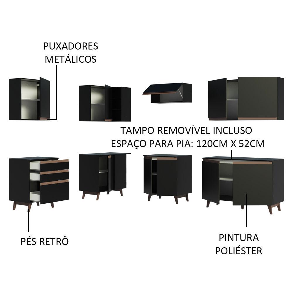 Foto 5 pulgar | Cocina Integral Completa Modular Madesa Reims 392cm Nn