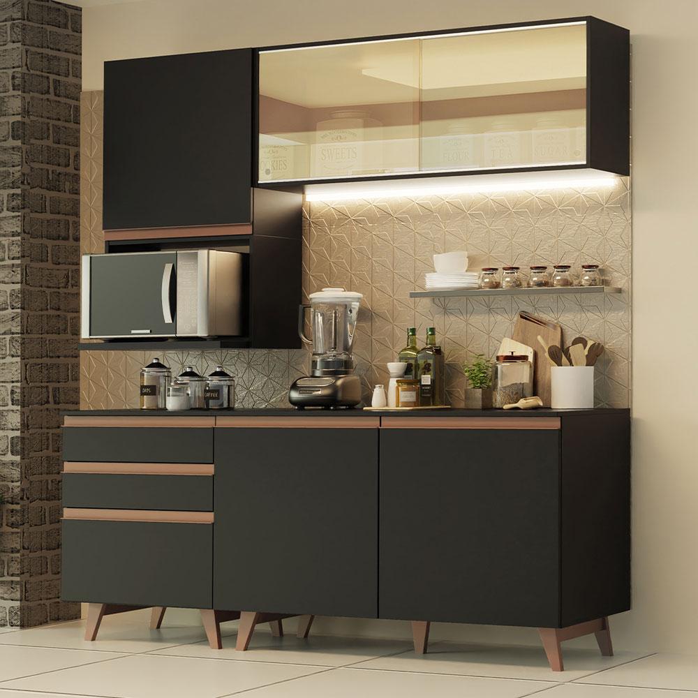 Foto 3 pulgar | Cocina Integral Completa Modular Madesa Reims 180cm Negro 2