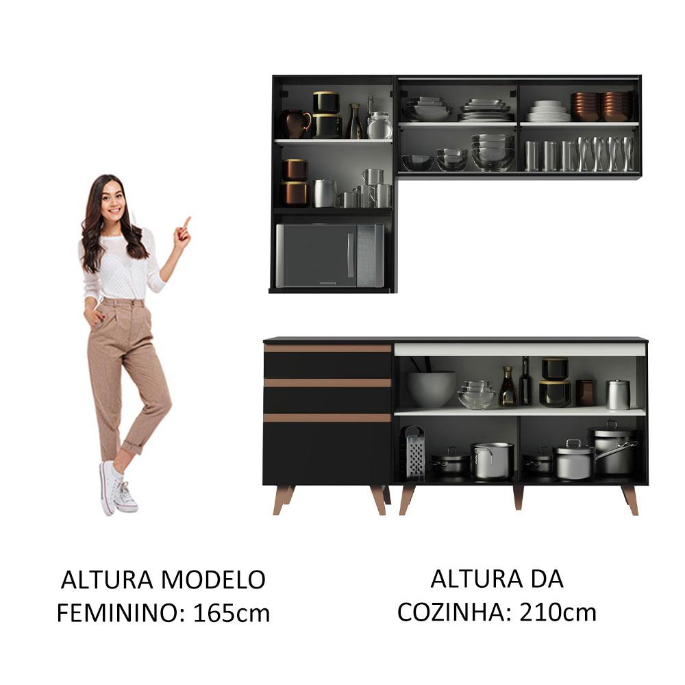 Foto 6 pulgar | Cocina Integral Completa Modular Madesa Reims 180cm Negro 2