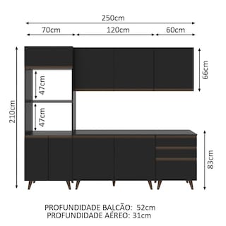 Foto 3 | Cocina Integral Completa Modular Madesa Reims 250cm Nn
