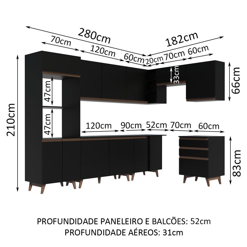 Foto 4 pulgar | Cocina Integral Completa Modular Madesa Reims 462cm Nn 02