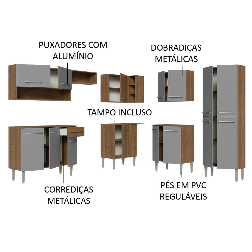 Foto 5 pulgar | Cocina Integral Completa Modular Madesa Emilly 417cm Mg 02