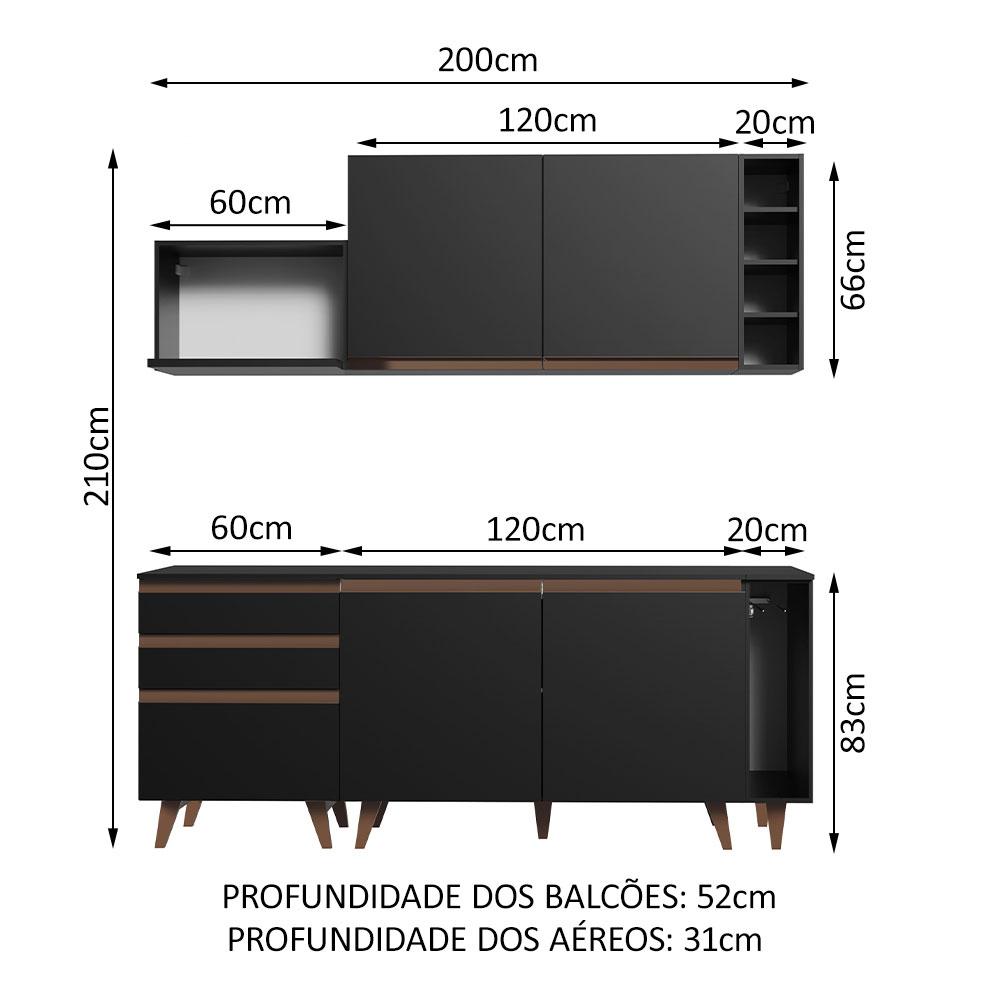 Foto 4 pulgar | Cocina Integral Completa Modular Madesa Reims 200cm Nn 01