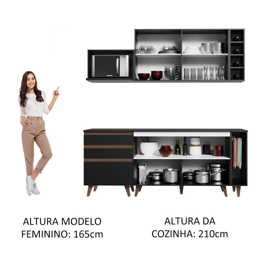 Foto 6 pulgar | Cocina Integral Completa Modular Madesa Reims 200cm Nn 01