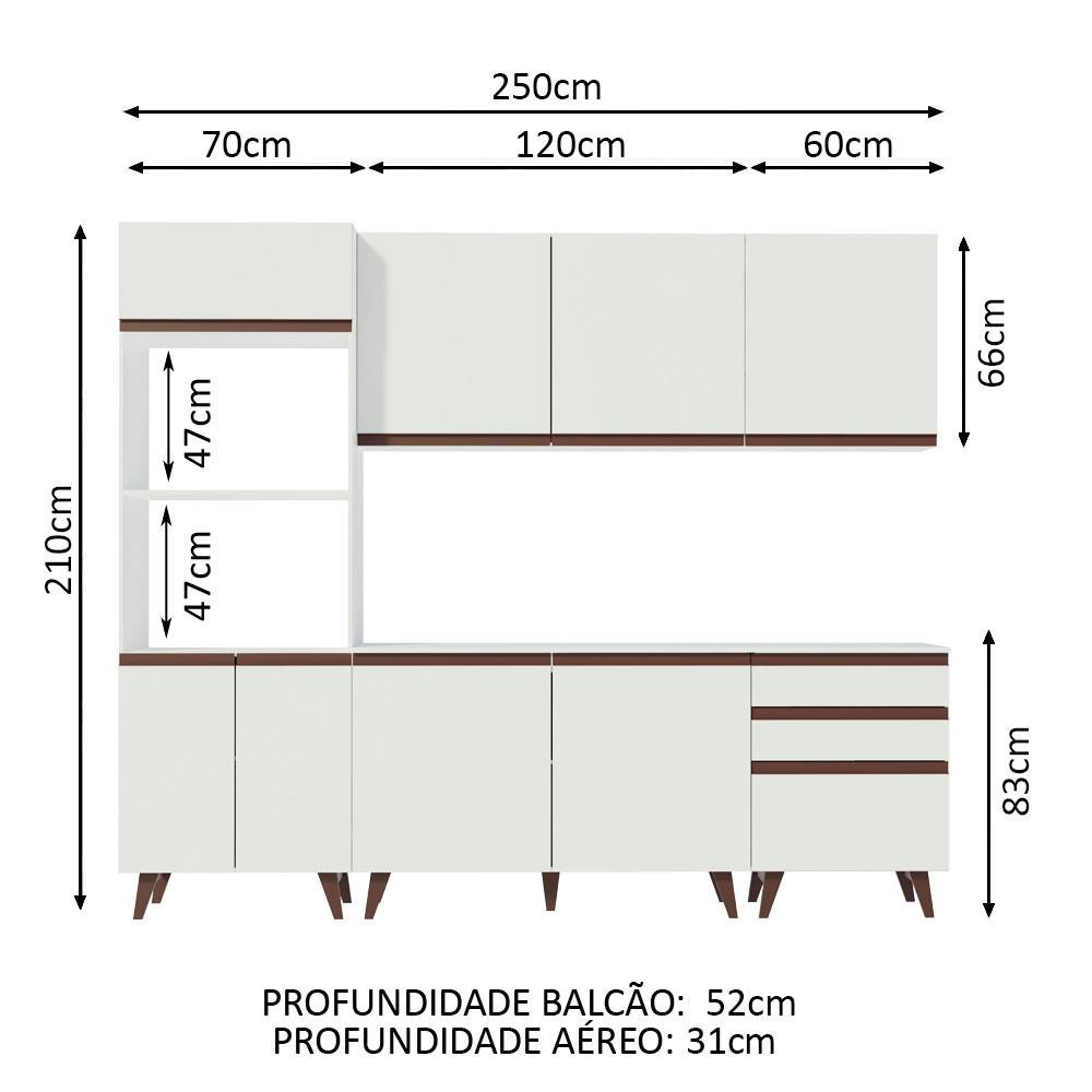 Foto 4 pulgar | Cocina Integral Completa Modular Madesa Reims 250cm Bb 03