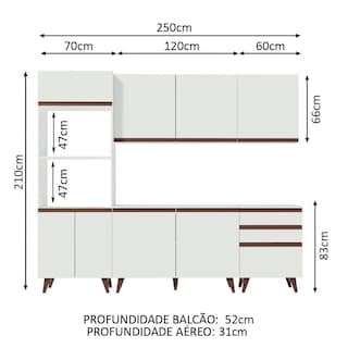 Foto 3 | Cocina Integral Completa Modular Madesa Reims 250cm Bb 03