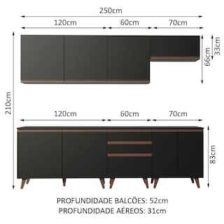Foto 3 | Cocina Integral Completa Modular Madesa Reims 250cm Nn 04