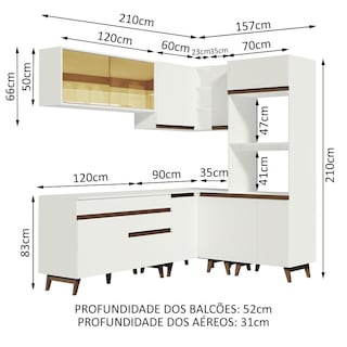 Foto 3 | Cocina Integral Completa Modular Madesa Reims 367cm Bb 01