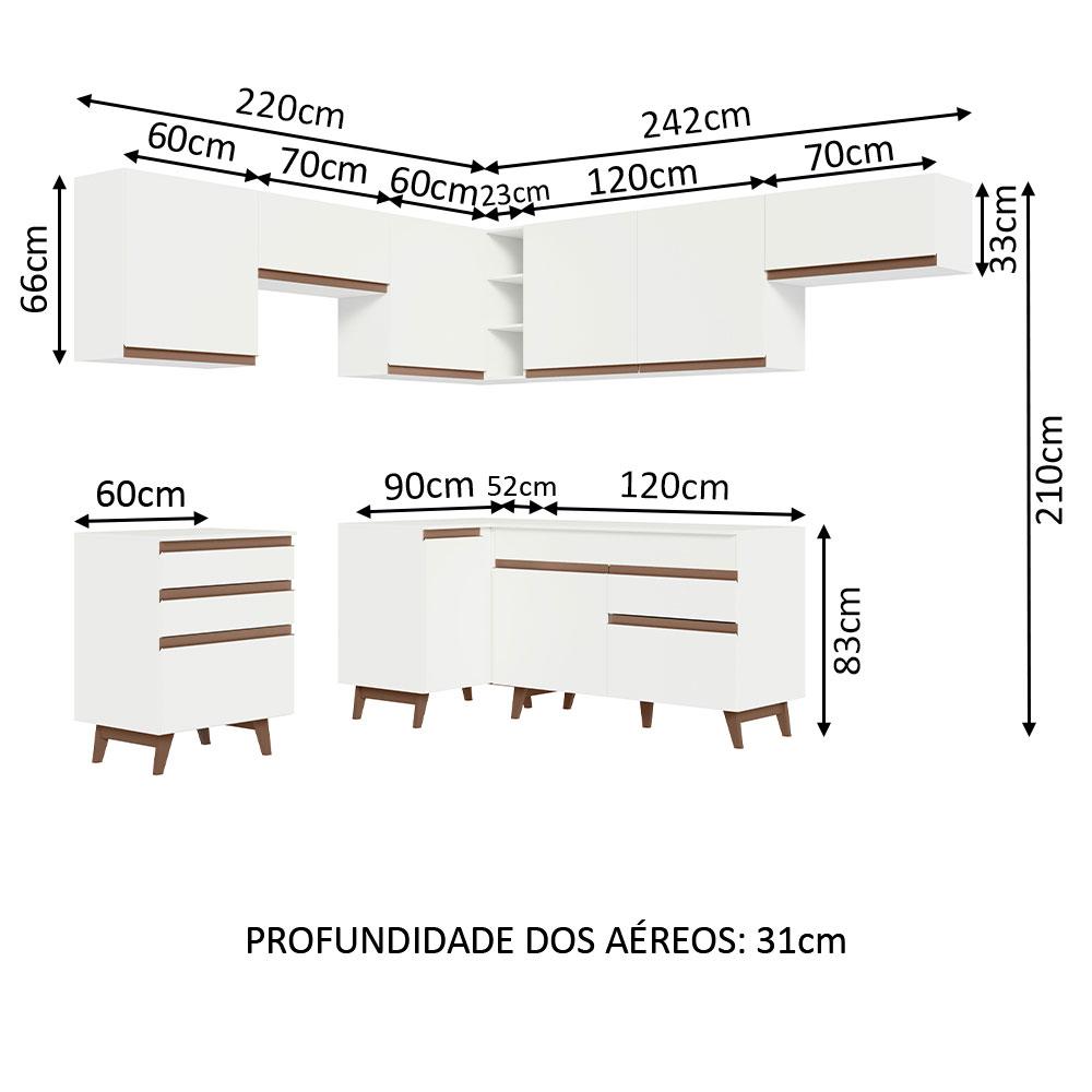 Foto 4 pulgar | Cocina Integral Completa Modular Madesa Reims 462cm Bb 03