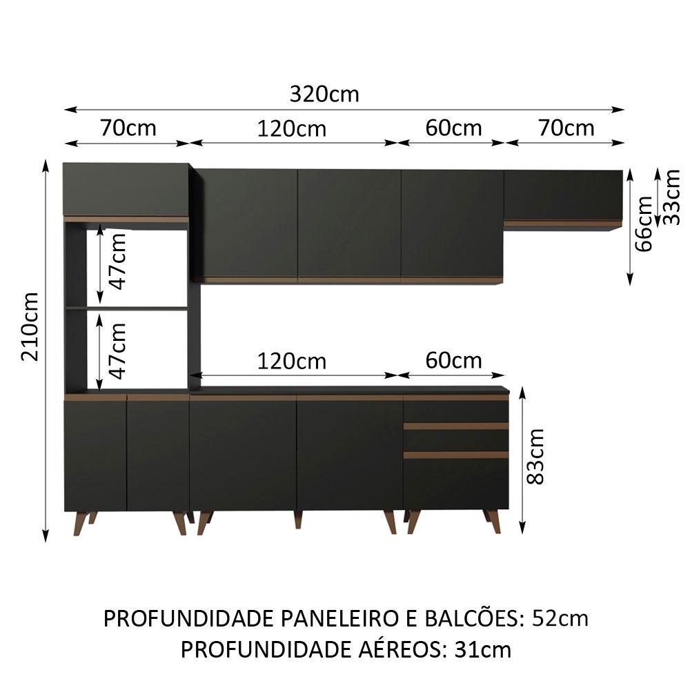 Foto 4 pulgar | Cocina Integral Completa Modular Madesa Reims 320cm Nn 01