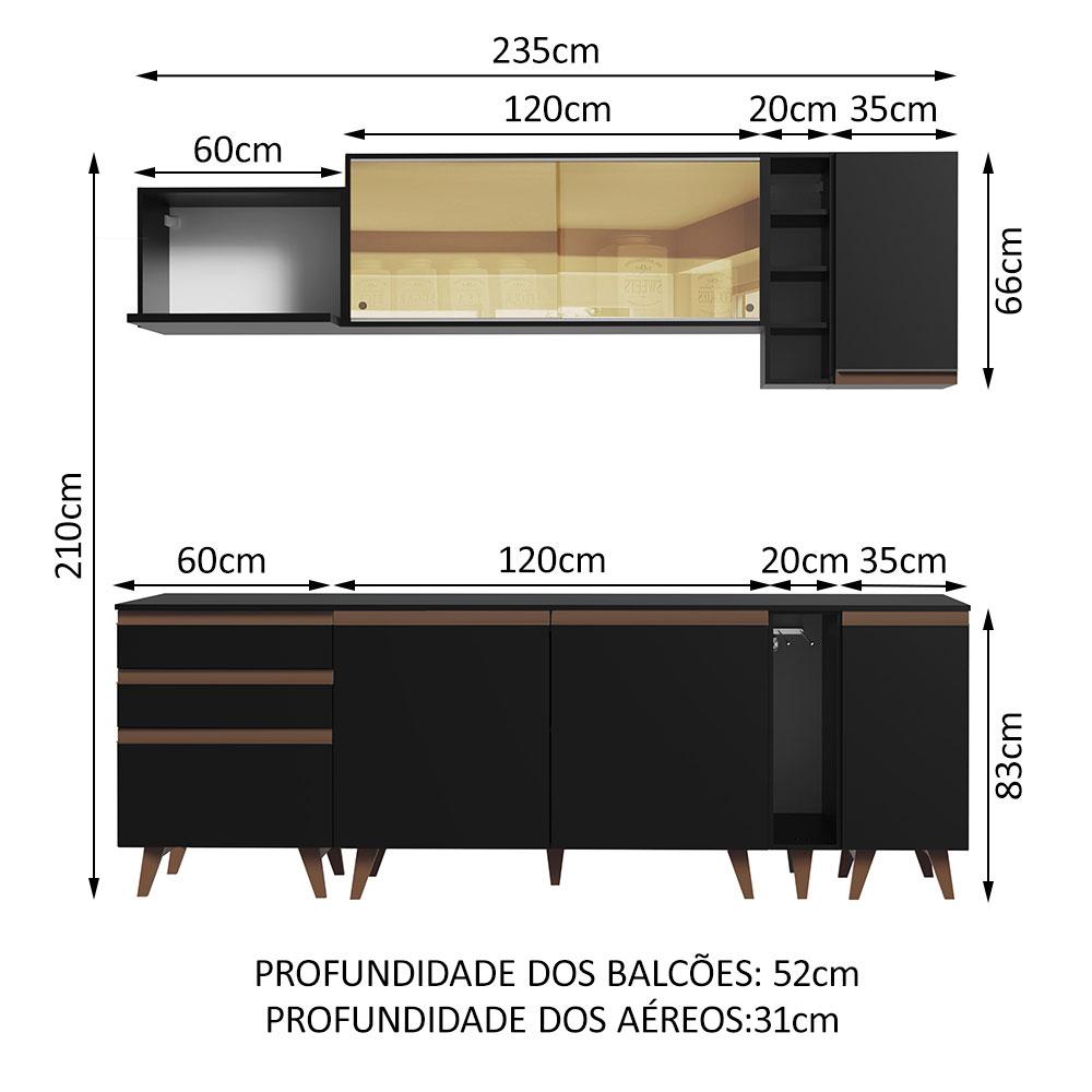 Foto 4 pulgar | Cocina Integral Completa Modular Madesa Reims 235cm Nn 01