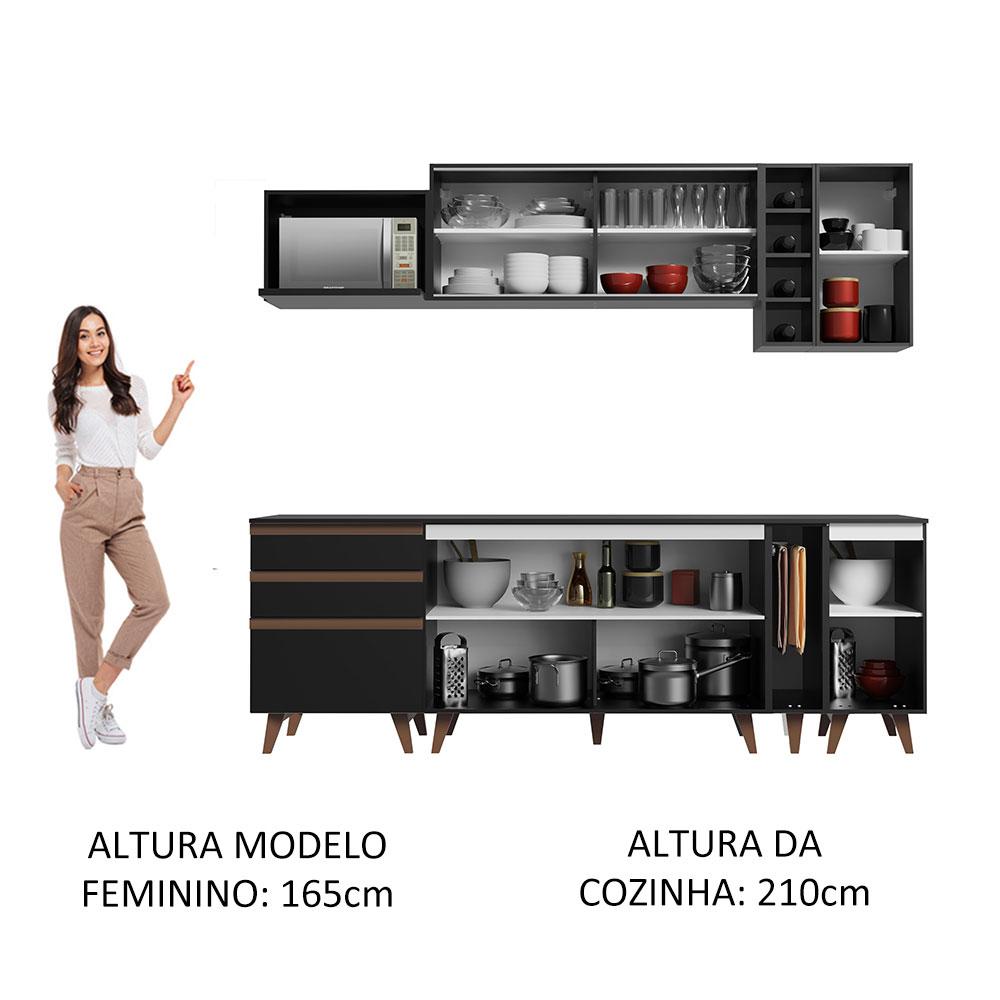 Foto 6 pulgar | Cocina Integral Completa Modular Madesa Reims 235cm Nn 01