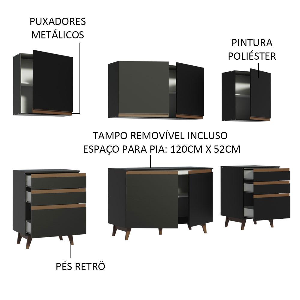 Foto 5 pulgar | Cocina Integral Completa Modular Madesa Reims 240cm Nn