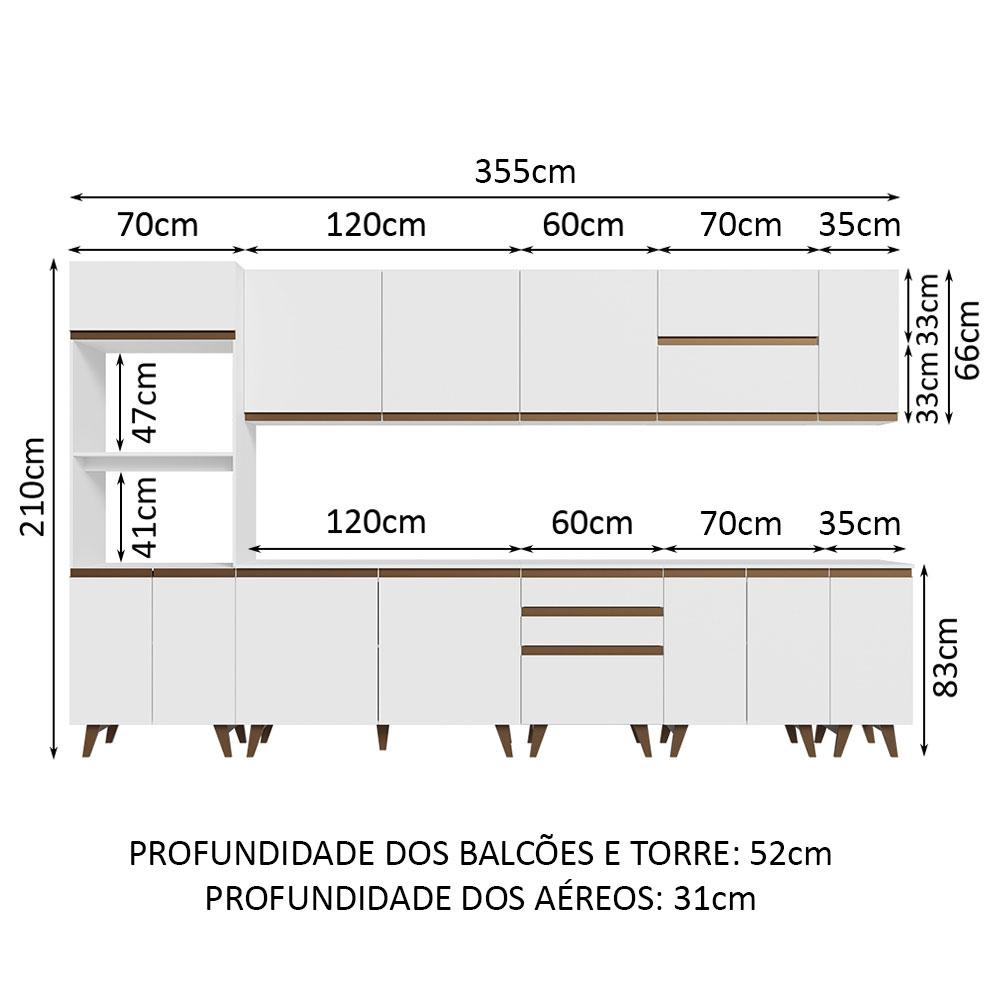 Foto 4 pulgar | Cocina Integral Completa Modular Madesa Sabrina 355cm Bb