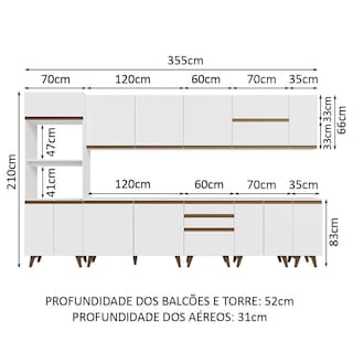 Foto 3 | Cocina Integral Completa Modular Madesa Sabrina 355cm Bb