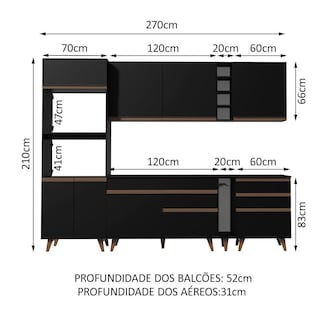 Foto 3 | Cocina Integral Completa Modular Madesa Reims 270cm Nn 02