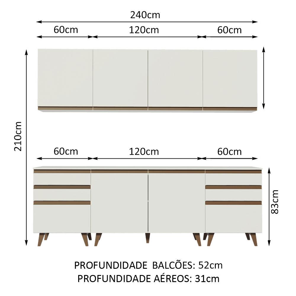 Foto 4 pulgar | Cocina Integral Completa Modular Madesa Reims 240cm Bb