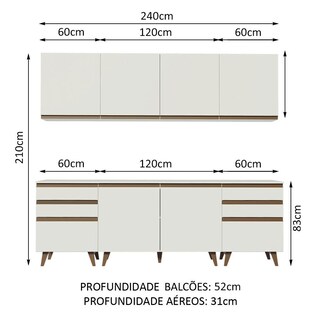 Foto 3 | Cocina Integral Completa Modular Madesa Reims 240cm Bb