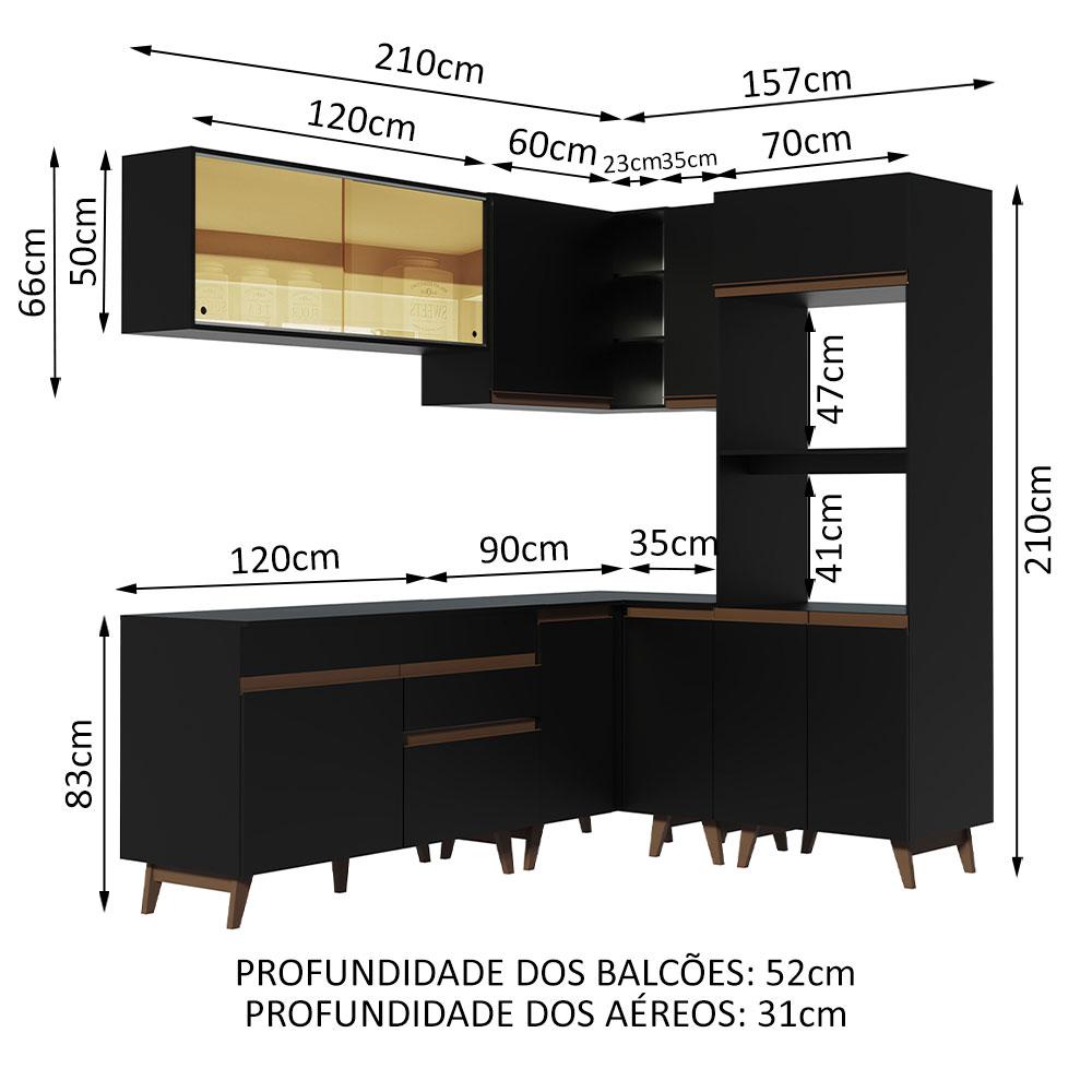 Foto 4 pulgar | Cocina Integral Completa Modular Madesa Reims 367cm Nm