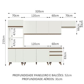 Foto 3 | Cocina Integral Completa Modular Madesa Reims 320cm Bb 01
