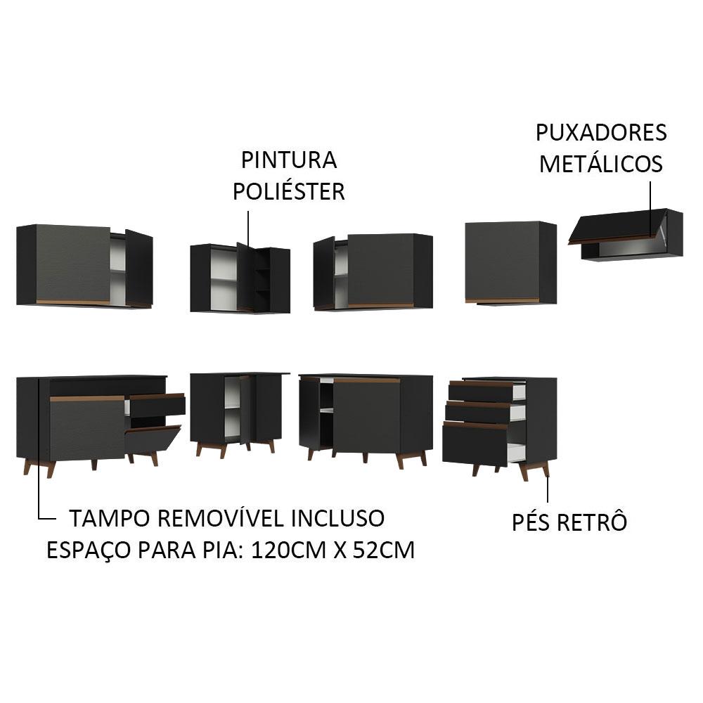 Foto 5 pulgar | Cocina Integral Completa Modular Madesa Reims 512cm Nn 01