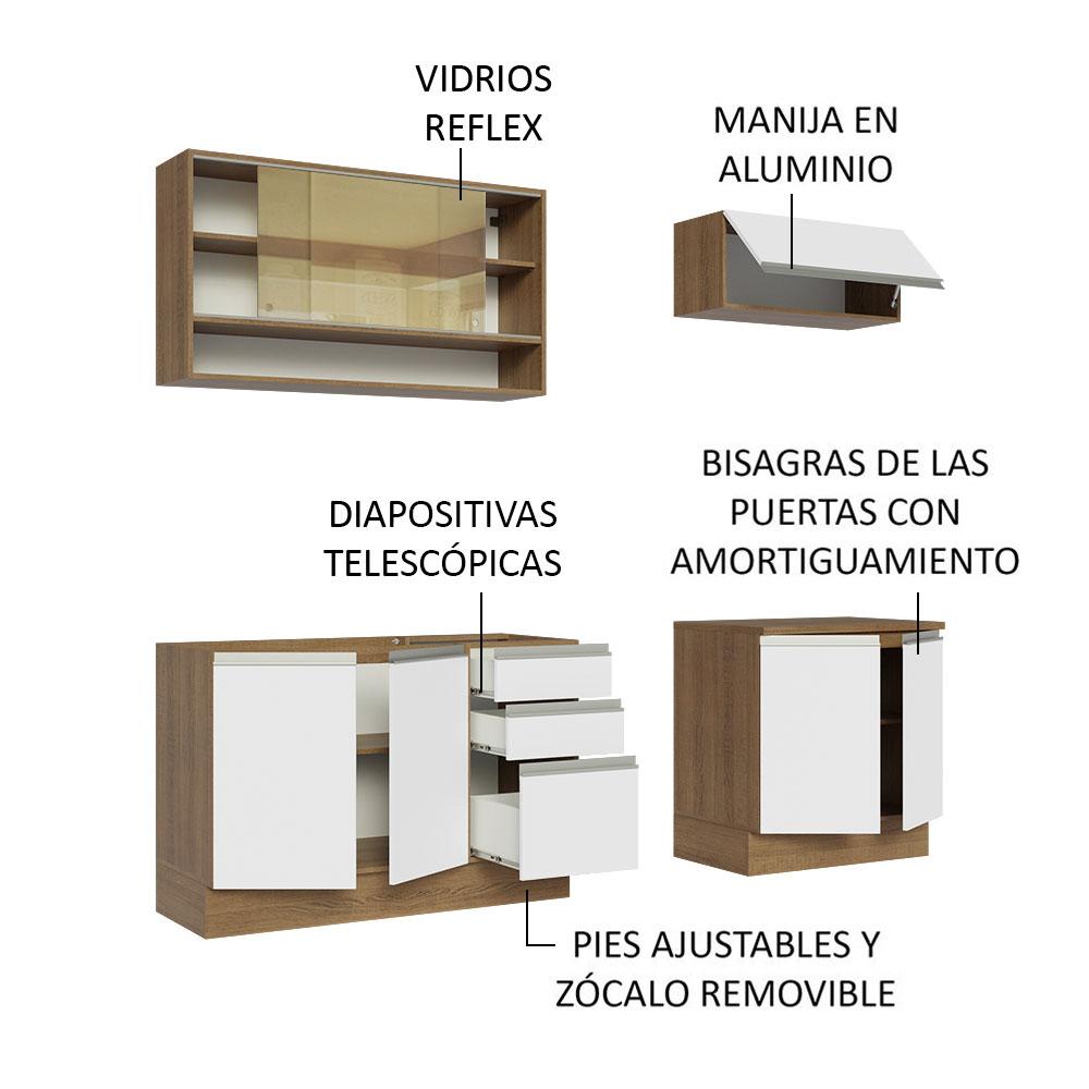 Foto 6 pulgar | Cocina Integral Completa Madesa Glamy 200cm Con Tarja Mb