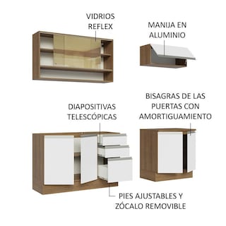 Foto 5 | Cocina Integral Completa Madesa Glamy 200cm Con Tarja Mb