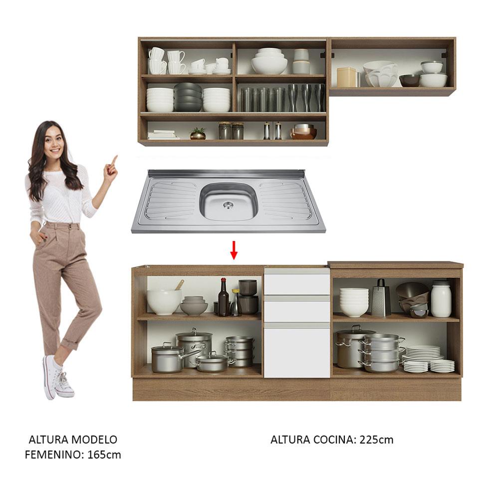 Foto 7 pulgar | Cocina Integral Completa Madesa Glamy 200cm Con Tarja Mb