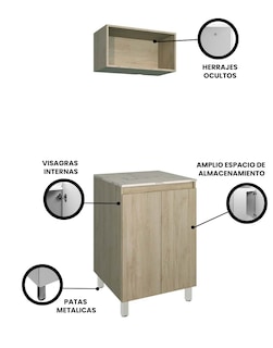 Foto 3 | Cocina Integral Con Gabinete Inferior Y Alacena Modelo BELEN