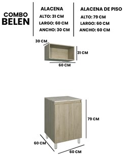 Foto 6 | Cocina Integral Con Gabinete Inferior Y Alacena Modelo BELEN