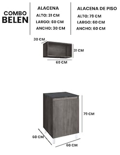 Foto 6 | Cocina Integral Con Gabinete Inferior Y Alacena Modelo BELEN