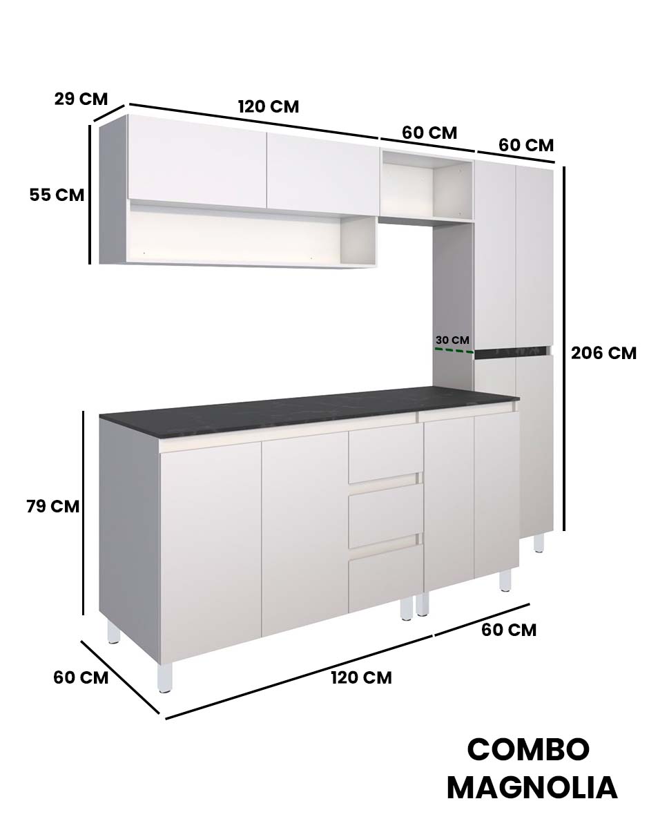 Foto 9 pulgar | Cocina Integral Completa Decomobil Premium Minimalista  Modelo Magnolia