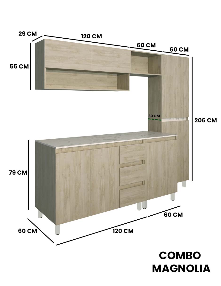 Foto 9 pulgar | Cocina Integral Completa Decomobil Premium Minimalista  Modelo Magnolia