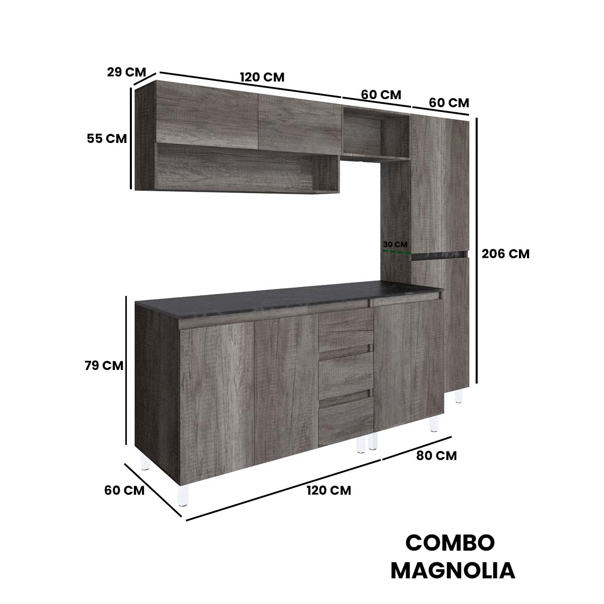 Foto 9 pulgar | Cocina Integral Completa Decomobil Premium Minimalista  Modelo Magnolia