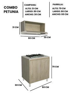 Foto 6 | Cocina Integral Completa Decomobil Con Parrilla Y Campana Modelo Petunia
