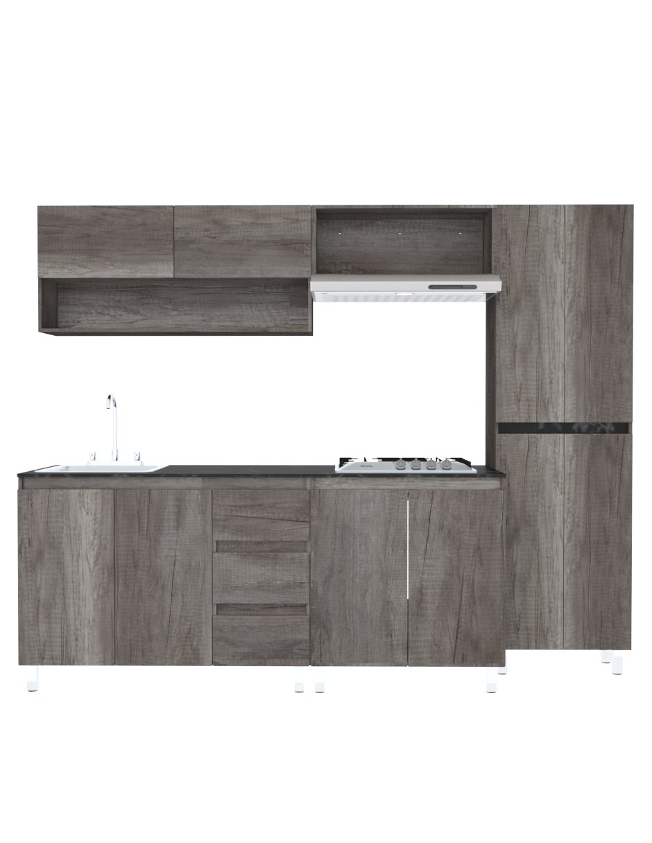 Cocina Integral Decomobil Olivo Gris