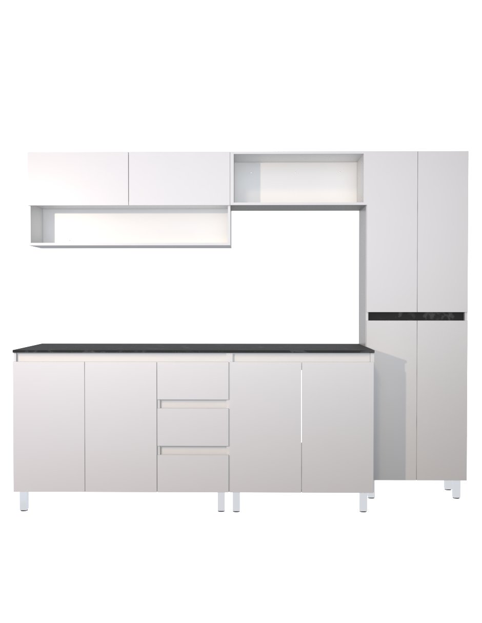 Cocina Integral Premium Decomobil Orquídea para Tarja Minimalista