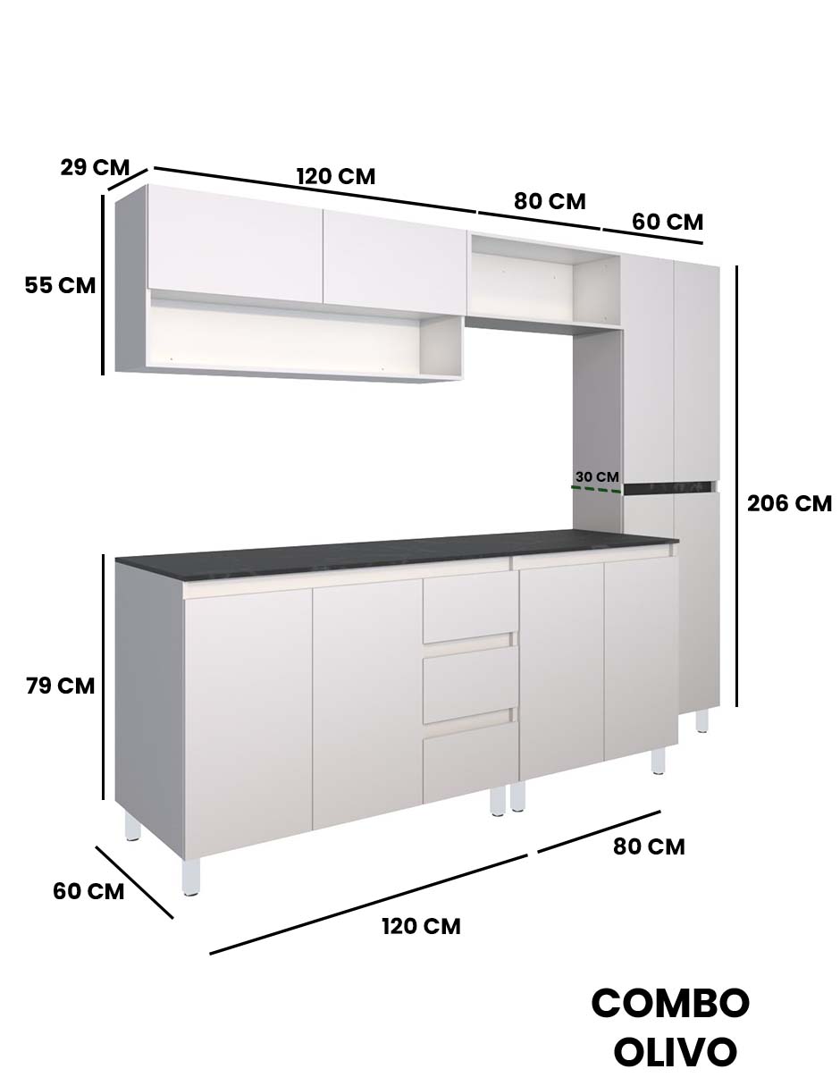 Foto 9 pulgar | Cocina Integral Premium Decomobil Orquídea para Tarja Minimalista