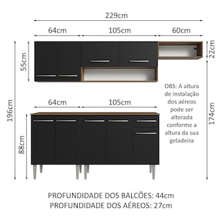 Foto 3 | Cocina Integral Completa Modular Madesa Emilly 229cm Mn 01