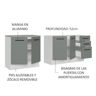 Foto 4 | Kit de Cocina 200cm Glamy Madesa Bg