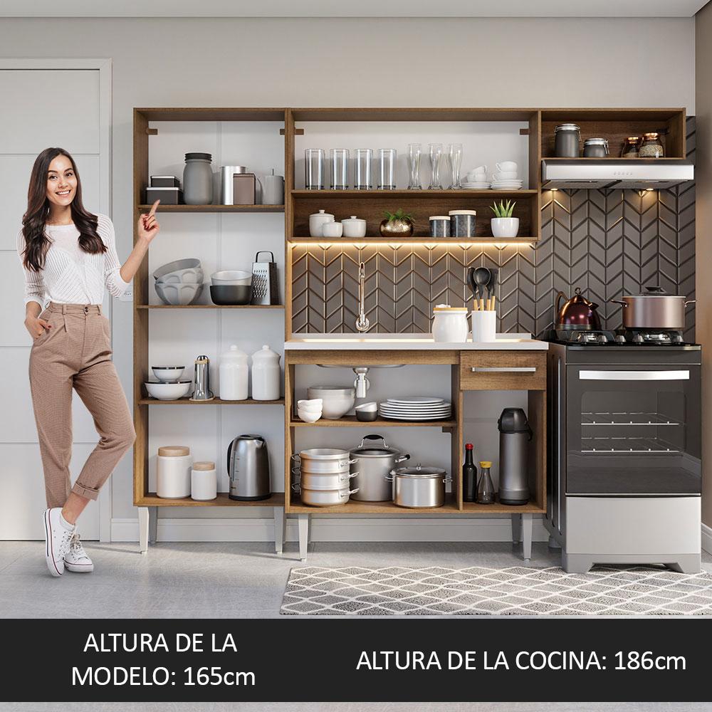 Foto 5 | Cocina Integral Madesa Negra con Tarja
