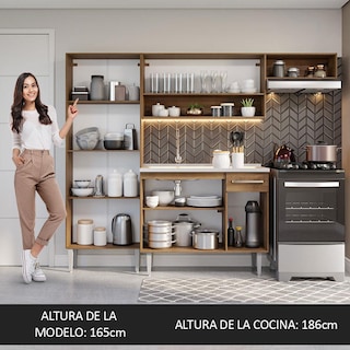 Foto 5 | Cocina Integral Madesa Negra con Tarja