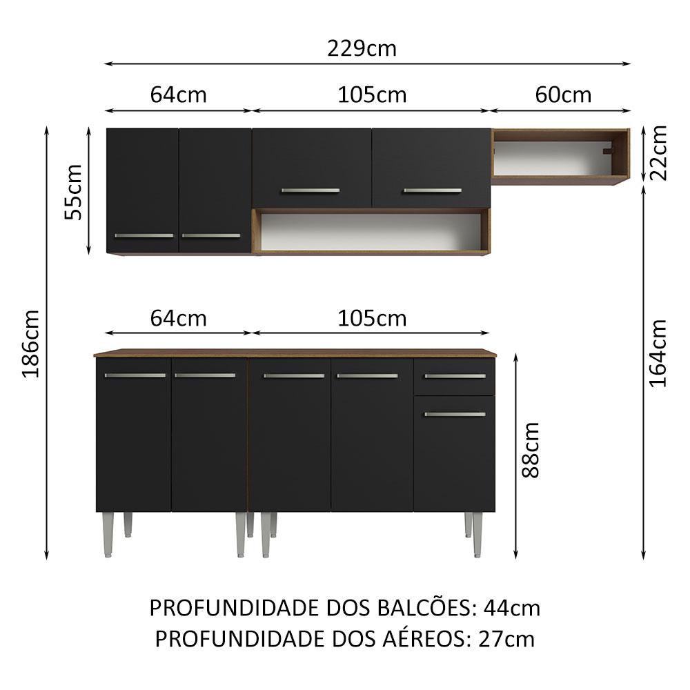 Foto 3 | Cocina Integral Modular Madesa Emilly 229 cm