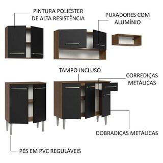 Foto 4 | Cocina Integral Modular Madesa Emilly 229 cm