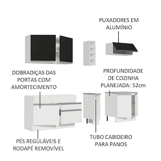 Foto 4 | Cocina Integral Completa Modular Madesa Parma 220 cm BN 03